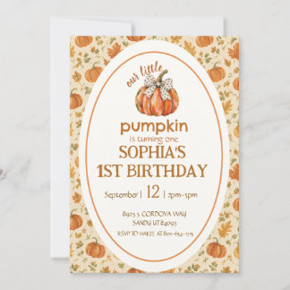 petite invitation d'anniversaire automne citrouill