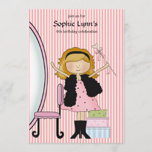 Petite invitation d'anniversaire de diva