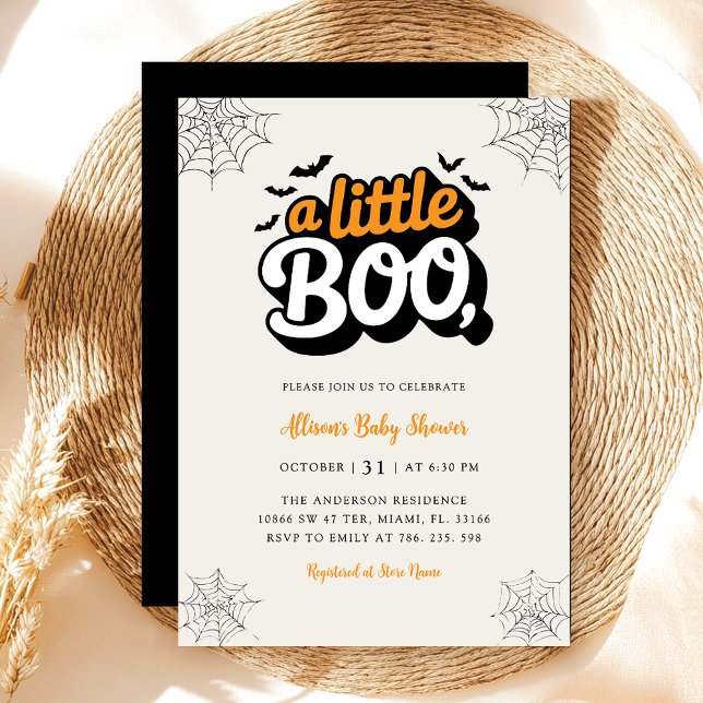 Petite invitation de Baby shower Boo (Créateur téléchargé)