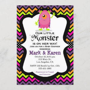 Petite invitation de baby shower de Halloween de