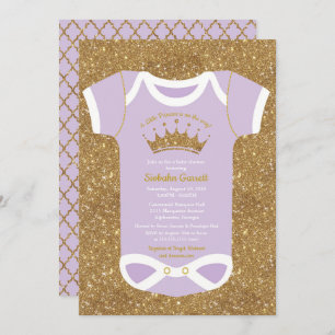 Petite invitation de baby shower de princesse
