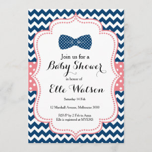 Petite invitation de baby shower d'homme