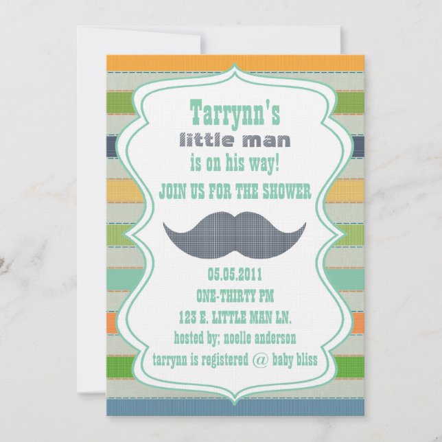 PETITE invitation de baby shower et d'anniversaire (Devant)