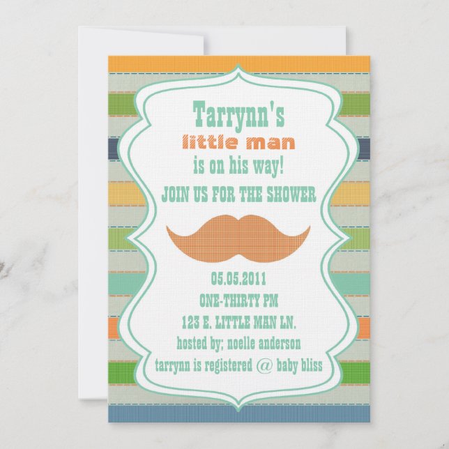 PETITE invitation de baby shower et d'anniversaire (Devant)