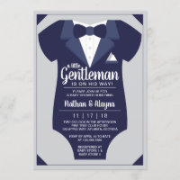 Petite invitation de Baby shower Gentleman, Tuxedo