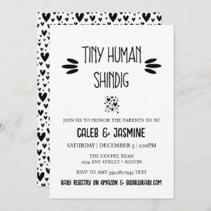 Petite invitation de Baby shower humain Shindig