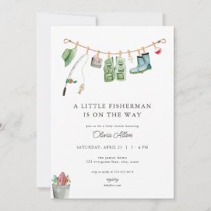 Petite Invitation de Baby shower pêcheur