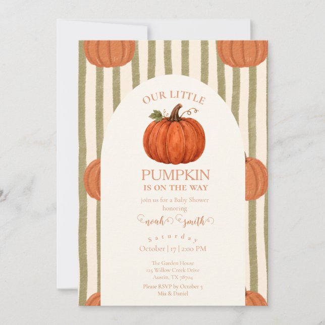 Petite invitation de baby shower pour future maman (Devant)