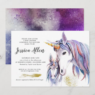 Petite Invitation de Baby shower Unicorn