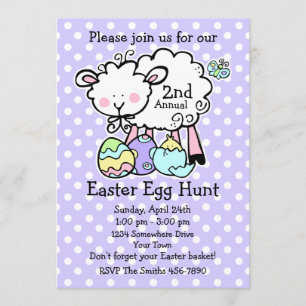 Petite invitation de chasse à oeuf de pâques