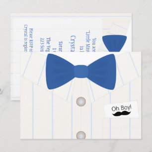 Petite invitation de Monsieur baby shower