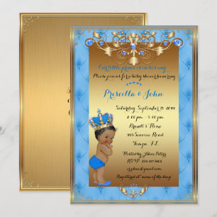 Petite invitation de prince baby shower, à la