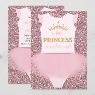 Petite invitation de princesse baby shower