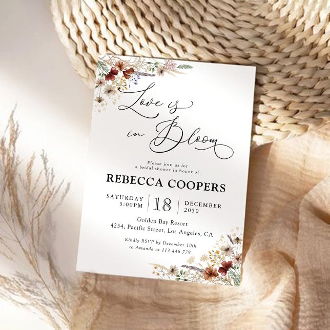 Petite invitation Fleur sauvage de douche nuptiale (Créateur téléchargé)