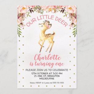 Petite invitation florale de fête d'anniversaire