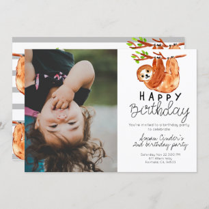 Petite invitation photo d'anniversaire pour enfant