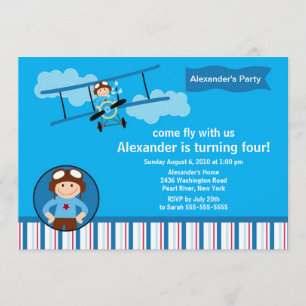 Petite invitation pilote de fête d'anniversaire