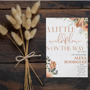 Petite invitation pour Baby shower Floral Boho Lit