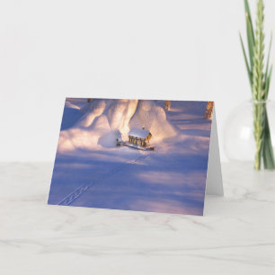 Petite maison dans la carte à neige