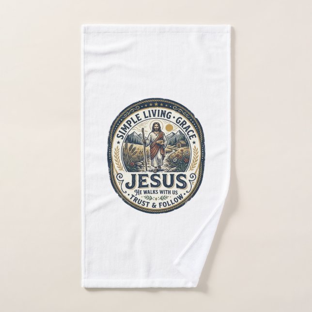 Petite Maison de Jésus Vie Slow Vintage (Serviette à main)
