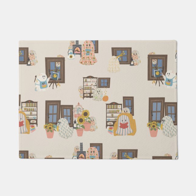 Petite Maison Hantée | Tapis de sol cosy d'automne (Devant)