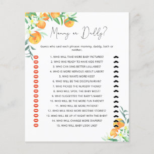 Petite maman mignonne ou papa jeu de baby shower