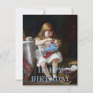 Petite mère anxieuse avec poupée