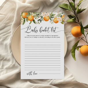Petite mignonne Citrus thème bébé liste des seaux