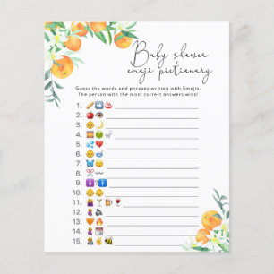 Petite mignonne Emoji jeu d'images baby shower