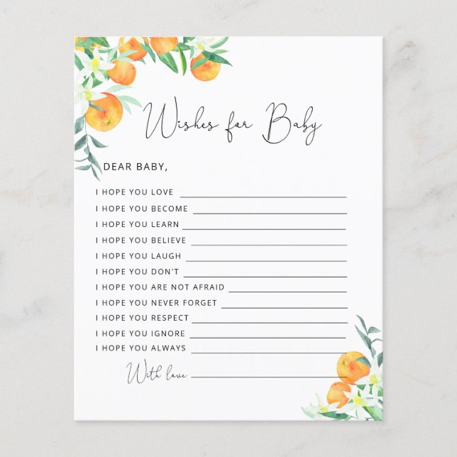 Petite mignonne Voeux pour bébé (Devant)