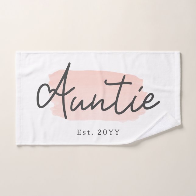 Petite minuscule Bébé rose Brush Stroke Nouvelle t (Serviette à main)