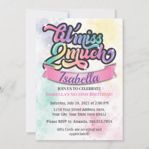 Petite Miss Deux Beaucoup Invitation Anniversaire 