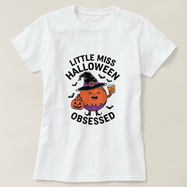 Petite miss halloween obsédé T-shirt Apparel (Design devant)