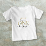 Petite Miss ONEderful Baby T-Shirt personnalisée<br><div class="desc">Mignonne,  amusant et personnalisée Little Miss ONEderful t-shirt. Conçu par Thisisnotme©</div>