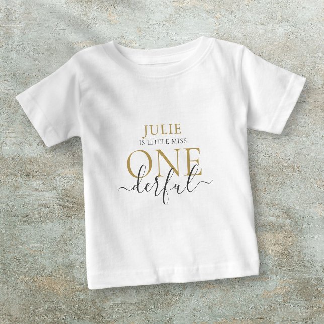 Petite Miss ONEderful Baby T-Shirt personnalisée (Personalized Little Miss ONEderful Baby T-Shirt)