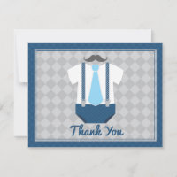 Petite Moustache Cravate Baby Shower Merci