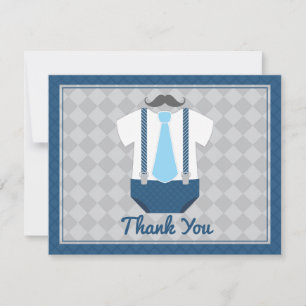 Petite Moustache Cravate Baby Shower Merci