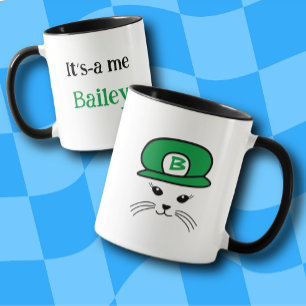 Petite Mug Casquette vert personnalisable
