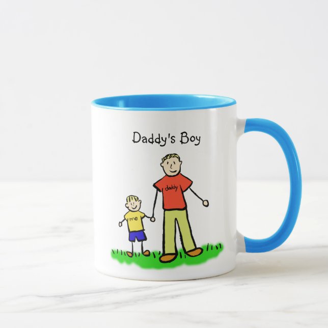 Petite Mug de garçon de papa (Personnaliser blonde (Droite)
