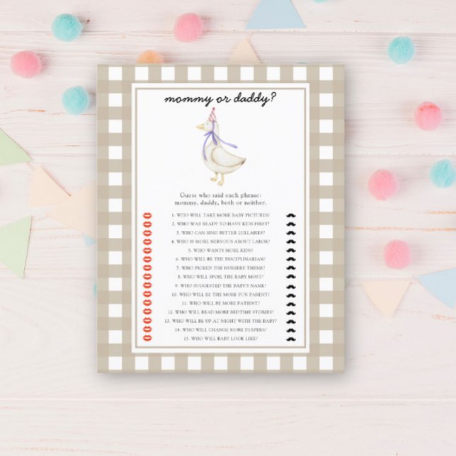 Petite oie - maman ou papa jeu de baby shower (Créateur téléchargé)