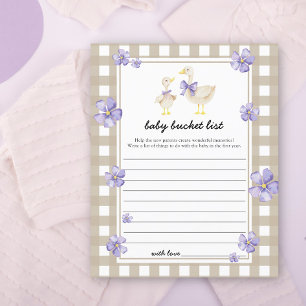 Petite oie mignonne - Liste des seaux pour bébés