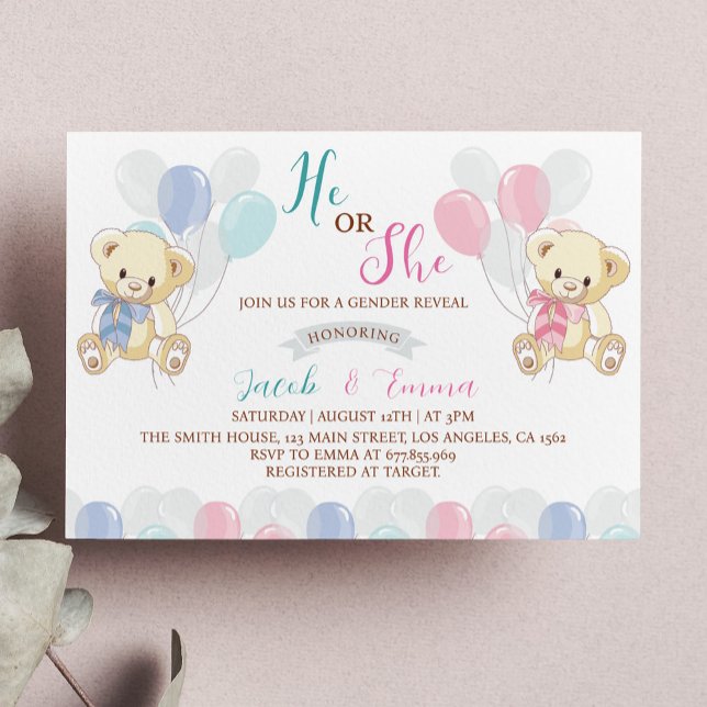 Petite ours en peluche Genre Reveillez Invitation (Créateur téléchargé)