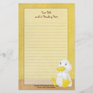 Petite papeterie blanche de canard