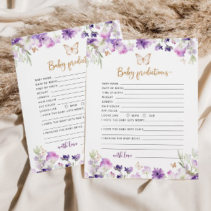 Petite papillon pourpre or bébé prédictions bébé p