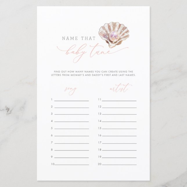 Petite Perle Nommez Ce Jeu de Chanson pour Bébé Ba (Devant)