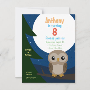 Petite Petite Chouette Invitation Anniversaire