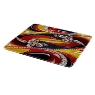 Petite planche à découper en verre aux couleurs be