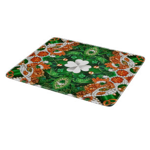 Petite planche à découper en verre aux couleurs ir