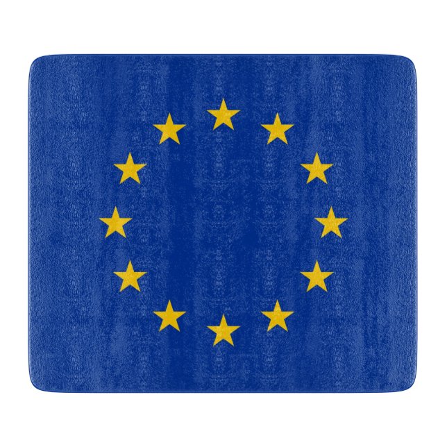 Petite planche à découper en verre avec drapeau d' (Devant)