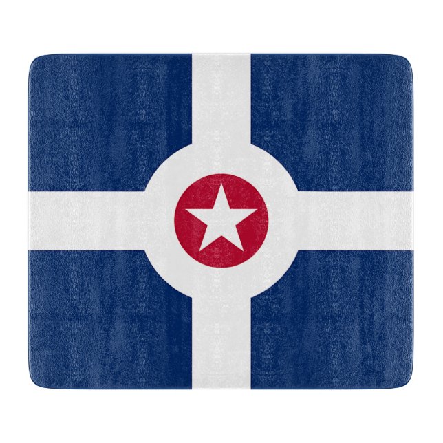Petite planche à découper en verre avec drapeau d' (Devant)